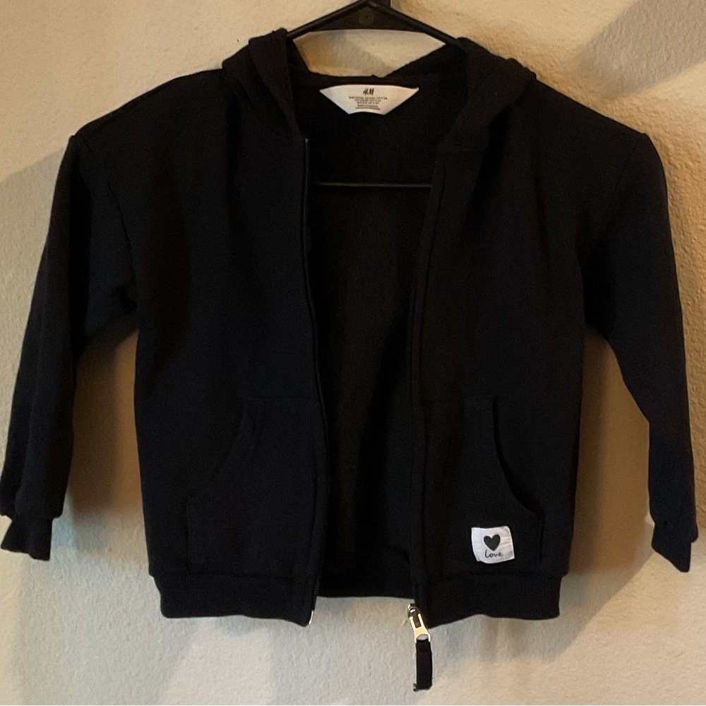 H&M Kids Midnight Black Zip-Up Hoodie